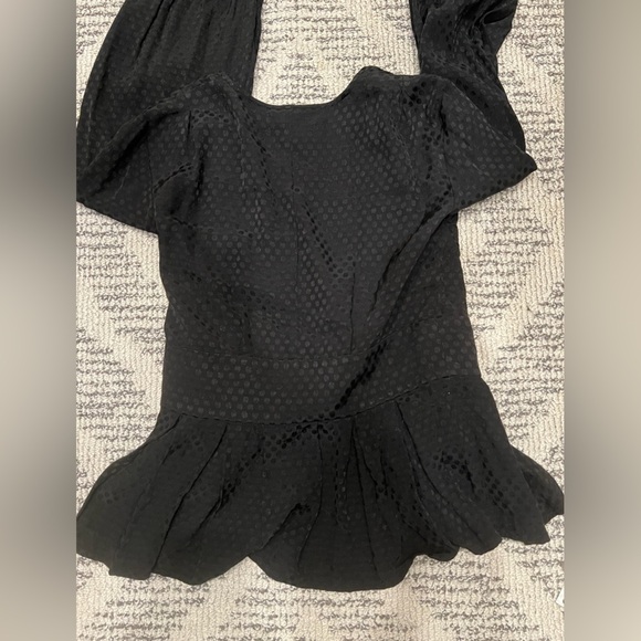 Something Navy black polka dot whimsigoth blouse - Picture 4 of 9